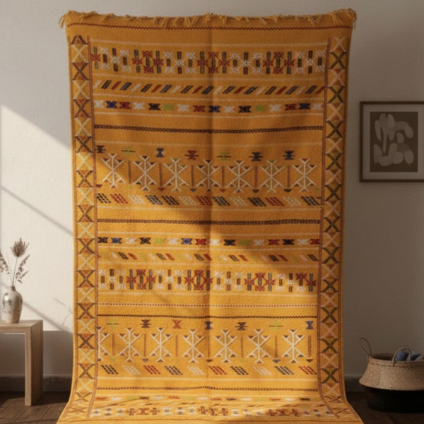 Bright Yellow Rug 150x247 cm (59” x 97”)