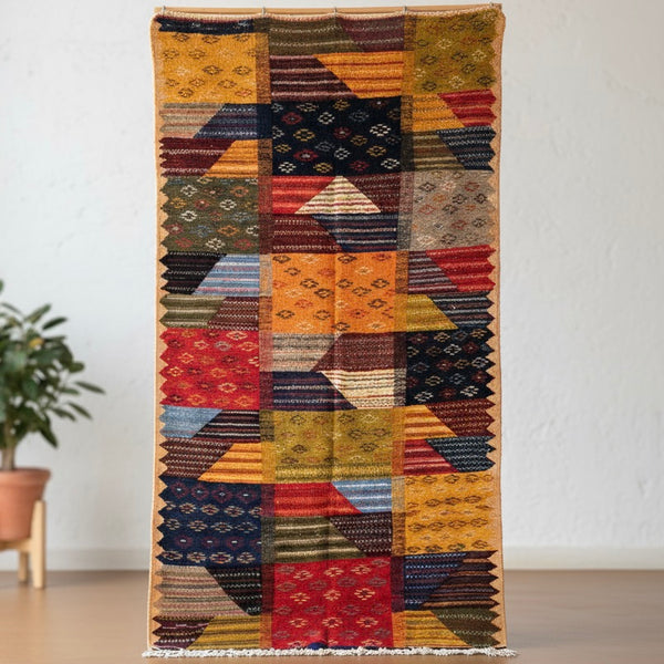 Multicolored Picasso Reversible Rug – 115×200 cm (45” × 79”)