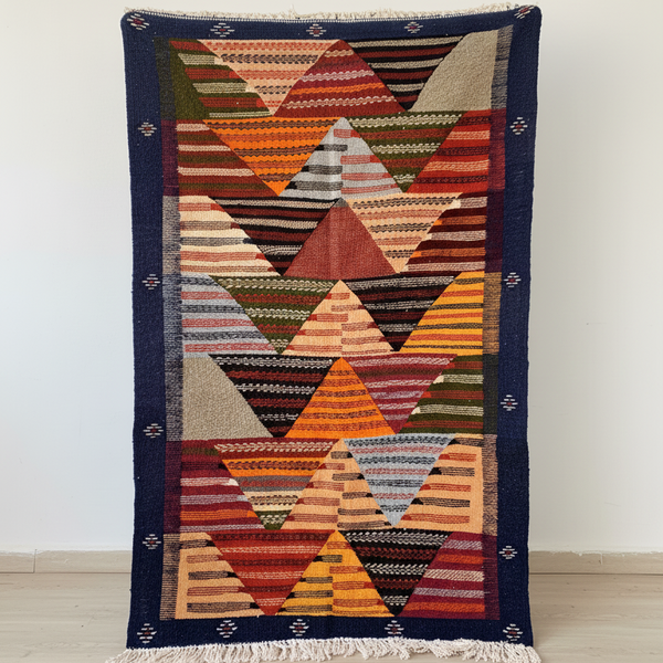 Multicolor Picasso Reversible Rug – 155 × 95 cm (61” × 37”)