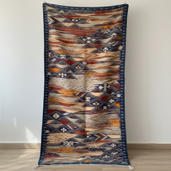 Blue Picasso Rug – 225 × 115 cm (88” × 45”)