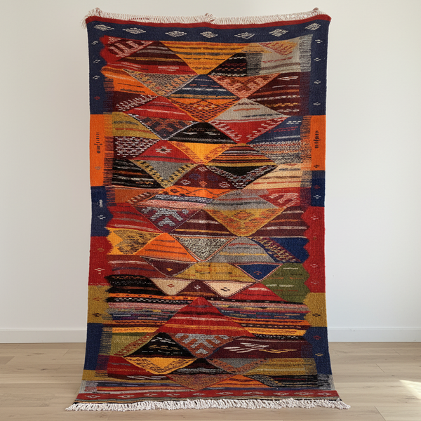 Reversible Multicolor Picasso Rug – 155 × 90 cm (61” × 35”)